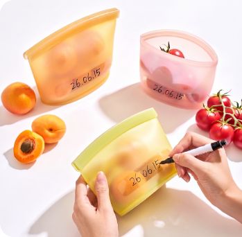 Double-Lock Silicone Zipper Bag