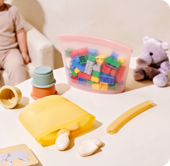 Double-Lock Silicone Zipper Bag